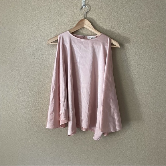 Ramy Brook Tiffany Cold-Shoulder Cape Blouse in Blush - Picture 8 of 8